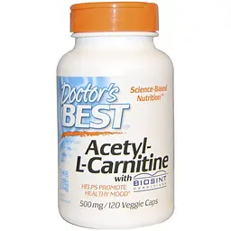 Ацетил карнітин Doctor's Best Acetyl-L-Carnitin 500 мг 120 капсул