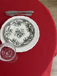 Скатертина столова Ecotton DUCK 170х200 см водовідштовхуюча однотонна червоного кольору (25330) - мініатюра 6