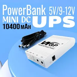 Повербанк для маршрутизатора WGP MINI DC 10400mah 5v 9v 12v 32.56Wh White - мініатюра 5