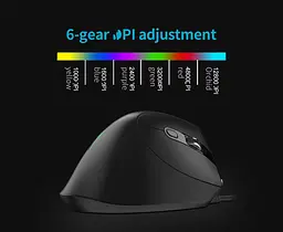 Вертикальна миша провідна Zelotes T-50 RGB підсвічуванням - мініатюра 4