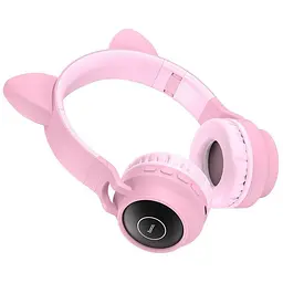 Наушники с микрофоном Hoco W27 Cat Ear Pink
