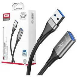 Кабель XO NB220 USB A - USB A 3.0 2 м чорний - мініатюра 4