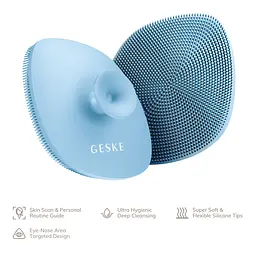 Щітка для обличчя GESKE Facial Brush 4 в 1 з тримачем аквамаринова - мініатюра 2