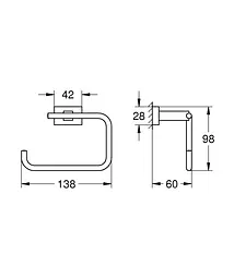 Тримач для туалетного паперу Grohe Essentials Cube New 40507001 Хром - мініатюра 2