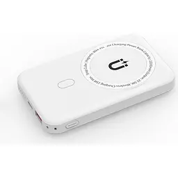 Зовнішній акумулятор WiWU Snap Cube Magnetic Wireless Charger 10000mAh White (6973218947020) [104333] - мініатюра 3