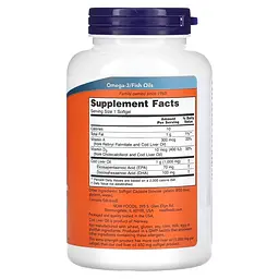 NOW Олія печінки тріски, Cod Liver Oil - 180 софтгель Now Foods - мініатюра 2