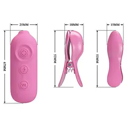 Затискачі для сосків Pretty Love Nipple Clips Romantic Wawe II рожевий - мініатюра 5