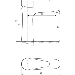 Змішувач для умивальника Globus Lux Main SM-101 (16095) - мініатюра 5
