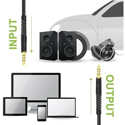 Кабель Intaleo CBFLEXA1 AUX 1.2м Black - мініатюра 3