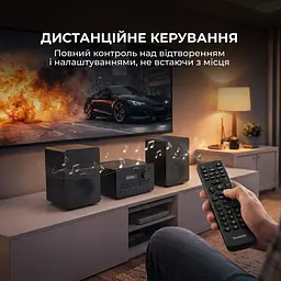 Мікросистема Sharp Micro Sound System Black (XL-B520D(BK)) - мініатюра 7