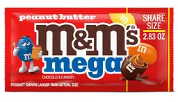 Драже M&M's Mega Peanut Butter Chocolate Candy 80.2г