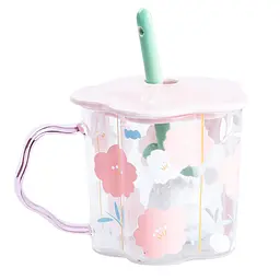 Чашка дитяча з принтом та кришкою з ложкою, рожевий Happy Life HP7213P - мініатюра 2