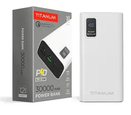 Універсальна мобільна батарея 30000 mAh, Titanum 728S, White, 22.5 Вт, 4xUSB / Type-C, QC 3.0, PD (TPB-728S-W) - мініатюра 5