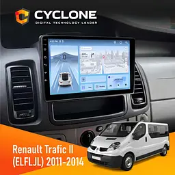 Штатна магнітола Renault Trafic 2011-2014 Cyclone C10-012 4x64, DSP, 4G Cyclone (НФ-00009587)