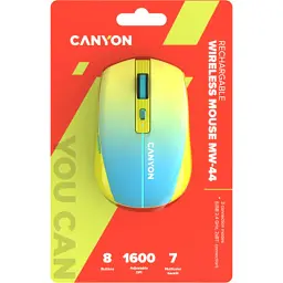 Мишка Canyon MW-44 LED Rechargeable Wireless/Bluetooth Yellow Blue (CNS-CMSW44UA) - мініатюра 6