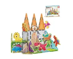Конструктор магнітний DINOSAUR SET з 8 фігурками динозаврів PTQ13/28848 PICASSO TILES 38 деталей у коробці - мініатюра 2