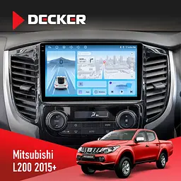 Штатна магнітола Mitsubishi L200 2015+ Climate Decker D9-010 6x128, DSP, 4G, 2K Decker (НФ-00005155)