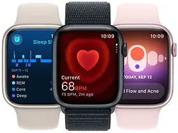 Смарт-годинник Apple Watch Series 9 GPS 41mm Silver Aluminum Case with Winter Blue Sport Loop (MR923) - мініатюра 7