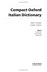 Compact Oxford Italian Dictionary