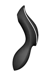 Стимулятор Satisfyer Curvy Trinity 2 Вакуумный клиторальный и массажер для точки G, 16.8х3.8 см чёрный - миниатюра 2