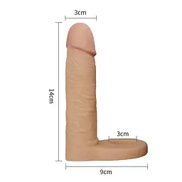 Насадка на пеніс The Ultra Soft Double, 14,7 см (тілесний) - мініатюра 6