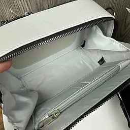 Сумка жіноча маленька через плече крос-боді стьобана стильна Сіра 1557С - мініатюра 10