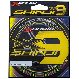 Шнур YGK X-Braid Shinji X9 200m (5 Colors And Yellow/Black Marks) #0.8 18.6lb