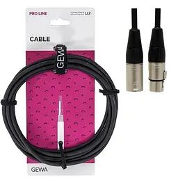 Балансный аудио кабель XLR Male — XLR Female GEWA Pro Line 6м