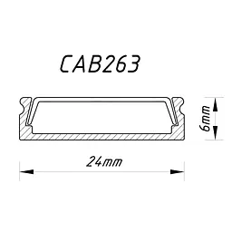 Профіль для світлодіодної стрічки Feron CAB263 - мініатюра 2