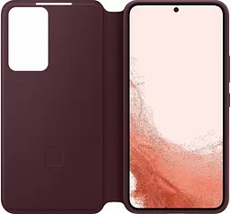 Оригінальний чохол книжка для Samsung Galaxy S22 Plus Smart Clear View Cover Burgundy EF-ZS906CEEGRU SM-906 - мініатюра 7