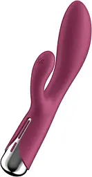 Вібратор-кролик Satisfyer Spinning Rabbit 1 20 см бордовий - мініатюра 5