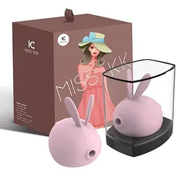 Вакуумний стимулятор з вібрацією KisToy Miss KK Pink - мініатюра 5