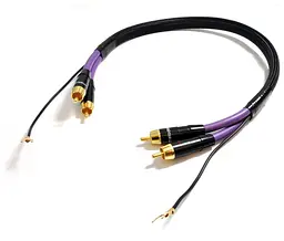 Аналоговий фоно-кабель для програвачів вінілу 2xRCA-2xRCA Melodika MDPH-10 PHONO Cable 1m - мініатюра 2