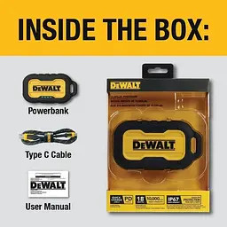 Портативний зарядний пристрій DeWalt ємністю 10 000 мАг з USB-C портом для iPhone 16/16 Plus/16 Pro - мініатюра 5