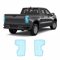 Антигравійна захисна бронеплівка за лекалами для Chevrolet Silverado IV 2019-2021 - задні ліхтарі стопи