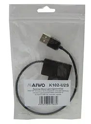 Адаптер Maiwo USB 2.0 - SlimLine SATA 13 pin 0.3 м (K102-U2S) - мініатюра 4