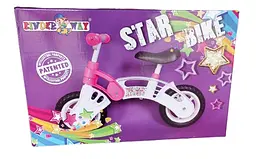 Біговел Kinderway STAR BIKE 10 з EVA колесами чорно-білий