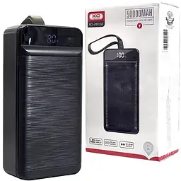 Зовнішній портативний акумулятор XO PR158 50000 mAh 22.5W чорний - мініатюра 2
