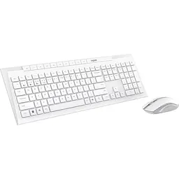 Комплект RAPOO 8210M Multi-mode Wireless Keyboard & Mouse Desktop Set white (13588) - мініатюра 2