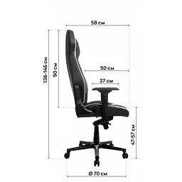 Геймерське крісло GT Racer (X-8007 Fabric Dark Gray XL) - мініатюра 2