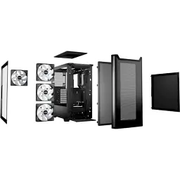 Корпус be quiet! Pure Base 501 LX, Airflow Black, Midi Tower, без БЖ, для ATX, Micro ATX, Mini ITX, Type-C, 2xUSB 3.2, макс. CPU-178 мм/VGA-368 мм, 4x120 мм Light Wings 3 PWM, бічна панель із загартованого скла (BGW78) - мініатюра 6
