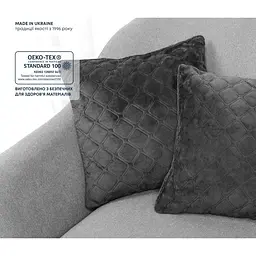 Подушка декоративна ТЕП Velour 40х40 см 272 сіра (3-00437_07368) - мініатюра 5