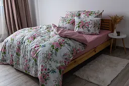 Комплект постільної білизни ТЕП Soft dreams Floral Dream двоспальний білий з рожевим (2-03858_25839) - мініатюра 2