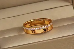 Обручка Xuping Jewelry американка з каменями по колу 5 мм р21 золотиста