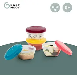 Набір контейнерів для їжі Babymoov Babybols 120 мл x 4 шт. (A004307) - мініатюра 3