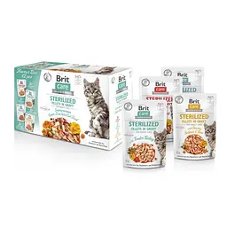 Корм вологий для стерилізованих кішок Brit Care Flavour box Sterilized філе в соусі, набір павучів 12 х 85 г - мініатюра 4