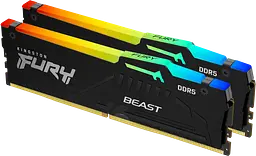 Оперативна пам'ять Kingston Fury 16GB (2x8GB) DDR5 6000MHz Beast RGB Black (KF560C36BBEAK2-16) - мініатюра 3