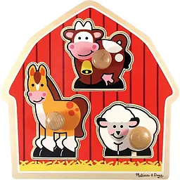 Формовий пазл Melissa&Doug Тварини з ферми, 3 елементи (MD2054)