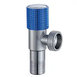 Кран для підключення сантехприладів Mixxus VAL-10-1/2x3/4 з нержавіючої сталі (синій) MI7099