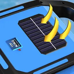 Ліхтар HB-9707A-1 ручний переносний будівельний на сонячній батареї PowerBank/USB 19х13.5х6 см, Yu Xin 85453 - мініатюра 7